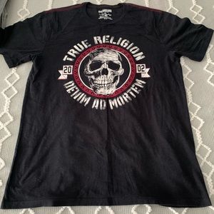 True religion  black skull t short xl